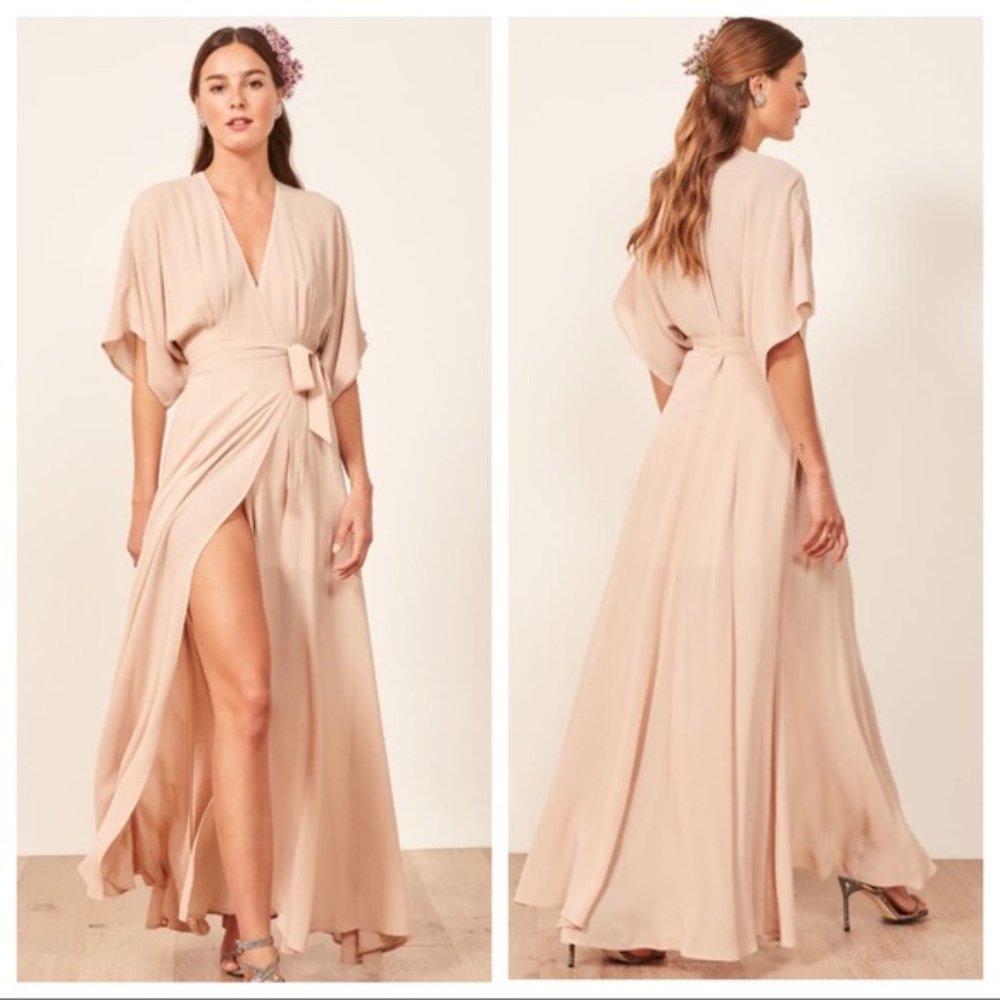 NWT Reformation Champagne Winslow Wrap Dress